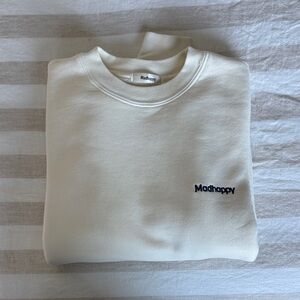 Madhappy Classics Fleece Crewneck in Cream